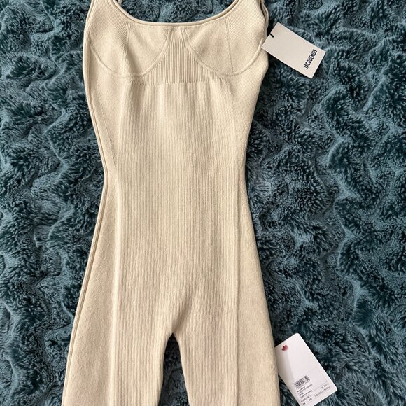 Jacquemus Pants - JACQUEMUS Le body short ribbed-knit playsuit